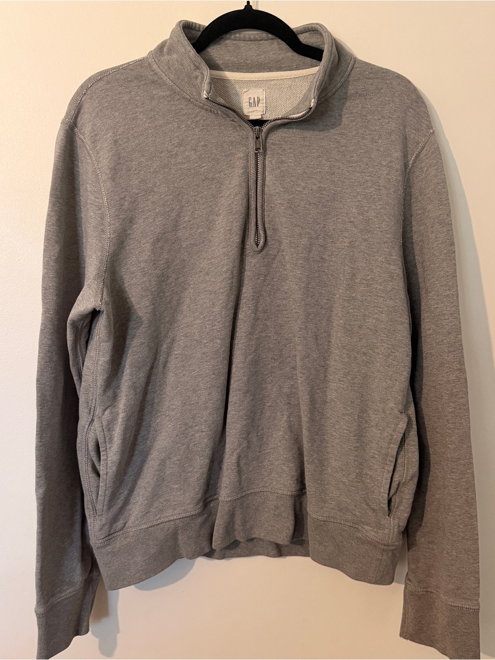 GAP Heather Gray Quarter-Zip Pullover